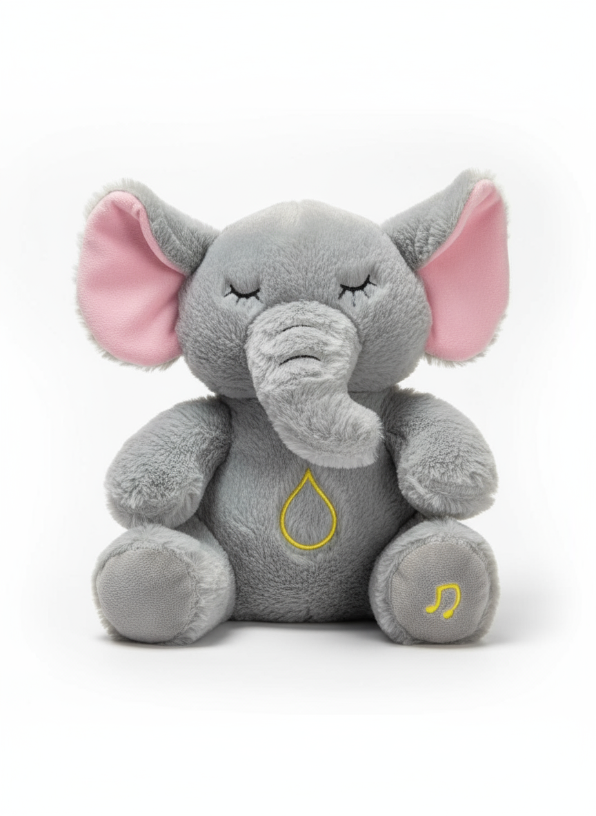 Elefante peluche que respira
