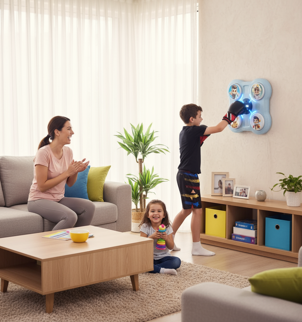 Juego de boxeo con guantes