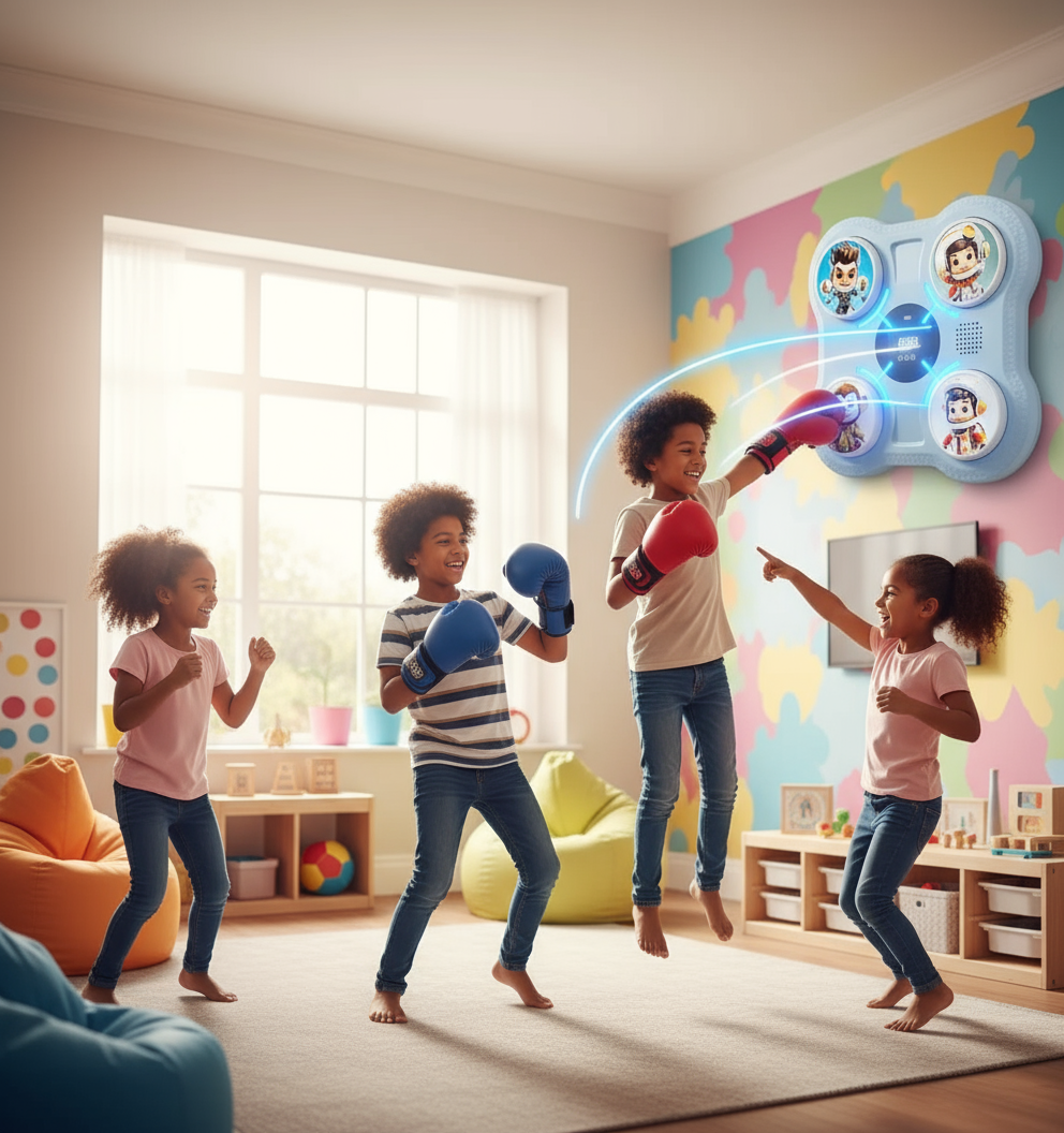 Juego de boxeo con guantes