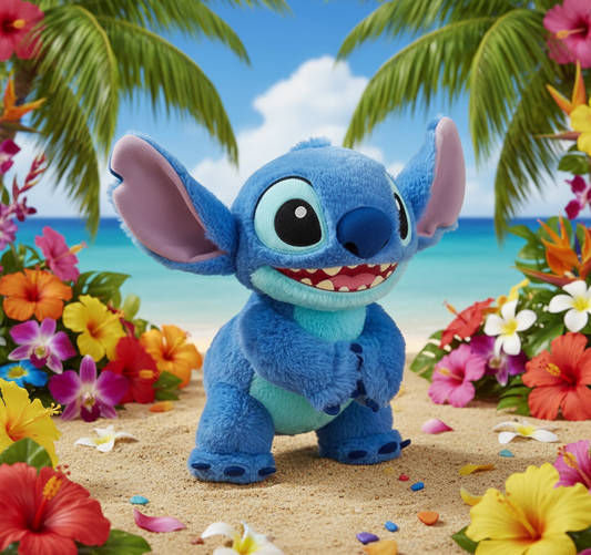 Peluche respiratorio de stich