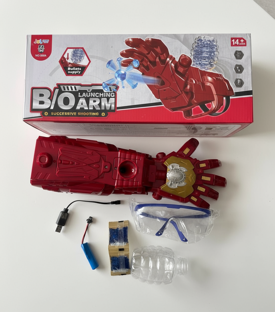 Pistola Iron Man Hidrogel Mano Robot
